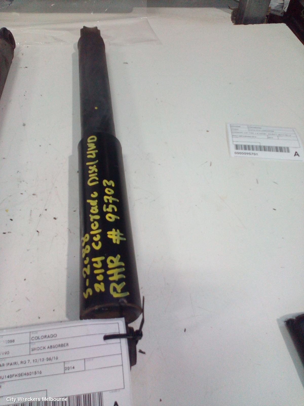 HOLDEN COLORADO SHOCK ABSORBER, REAR (PAIR), RG 7, 12/2012 - 06/2016