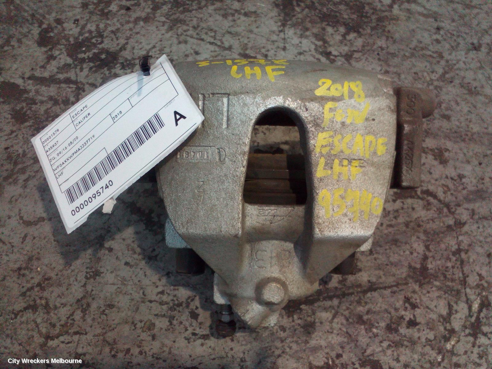 FORD ESCAPE CALIPER, ZG, LH FRONT, STANDARD TYPE, 09/2016 - 05/2020
