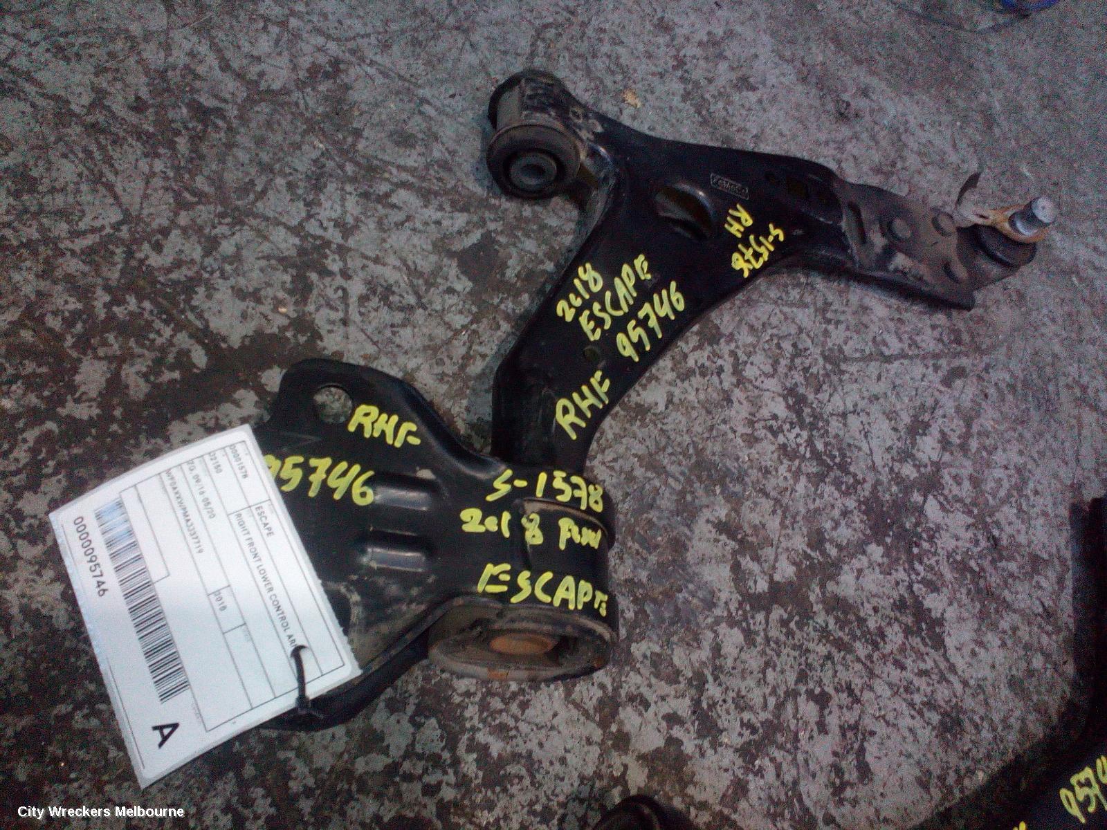 FORD ESCAPE RIGHT FRONT LOWER CONTROL ARM, ZG, 09/2016 - 05/2020