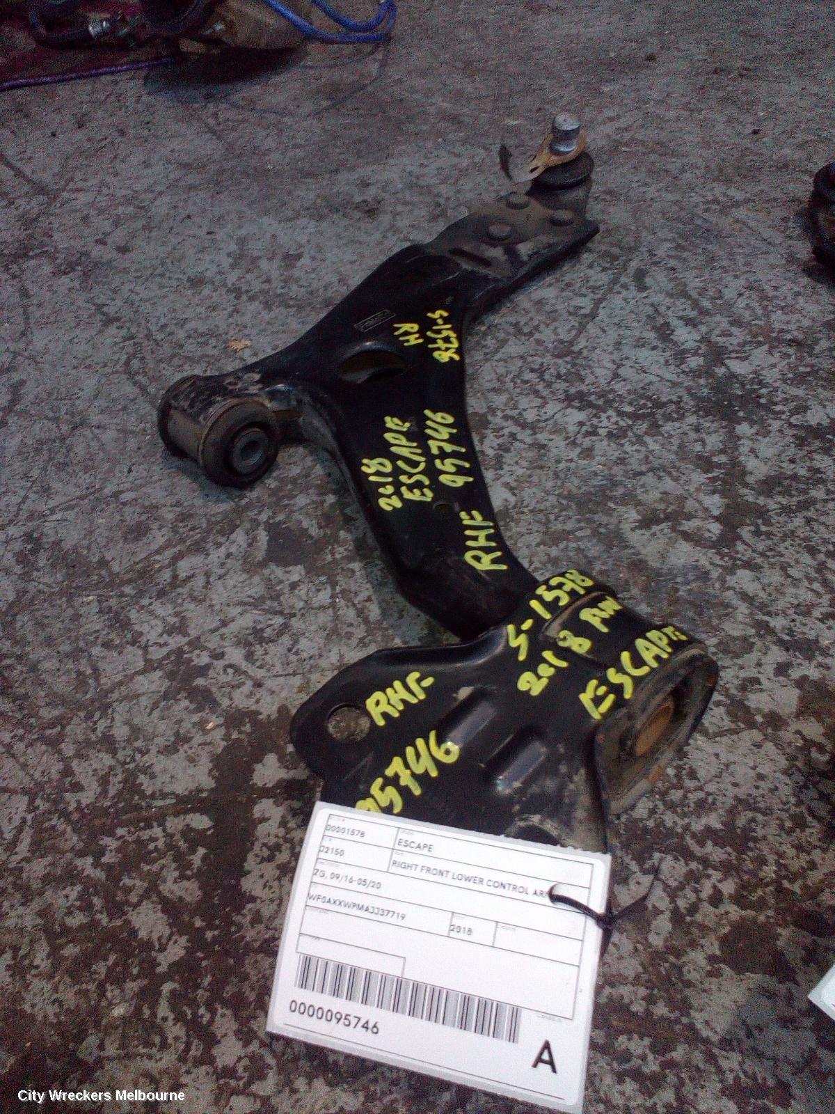 FORD ESCAPE RIGHT FRONT LOWER CONTROL ARM, ZG, 09/2016 - 05/2020