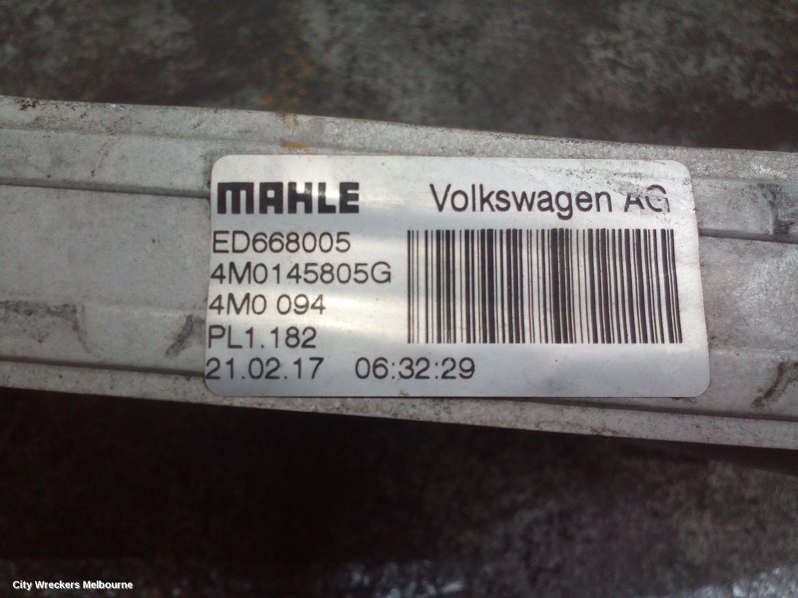 AUDI Q7 INTERCOOLER, DIESEL, 3.0, CZZA/CRTC CODE, 4M, 09/2015 - 03/2020