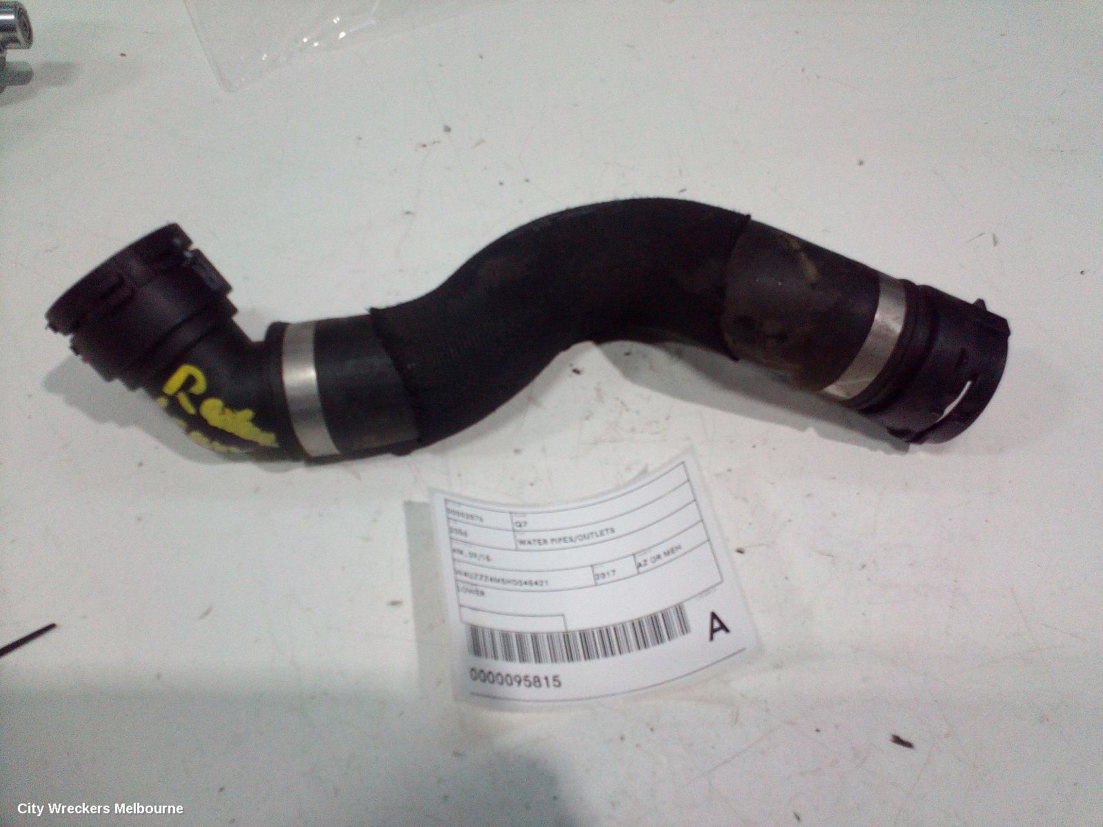 AUDI Q7 WATER PIPES/OUTLETS, 4M, 07/2015 ONWARDS