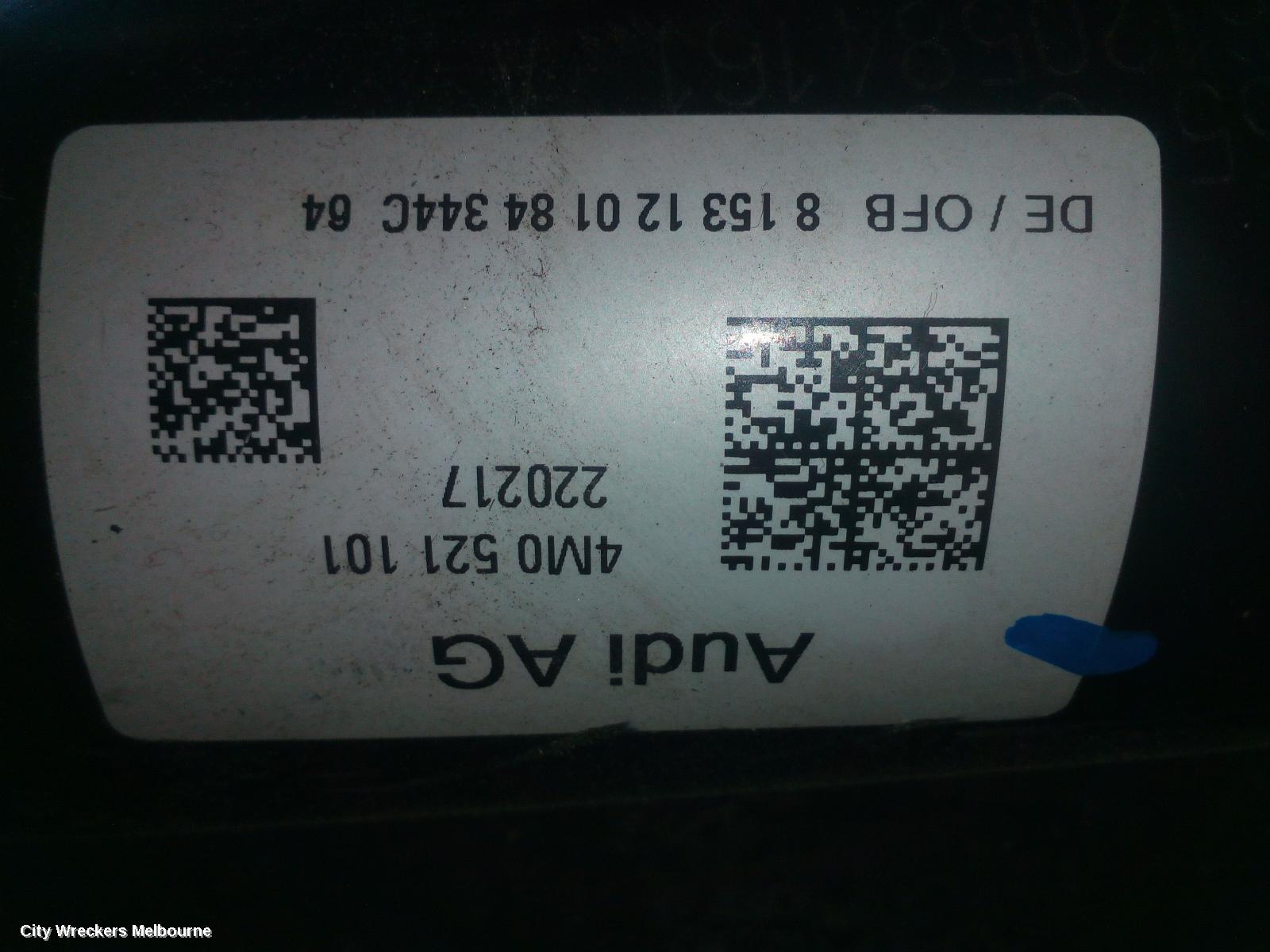 AUDI Q7 REAR DRIVE SHAFT, 3.0, DIESEL, 4M, 09/2015 - 03/2020