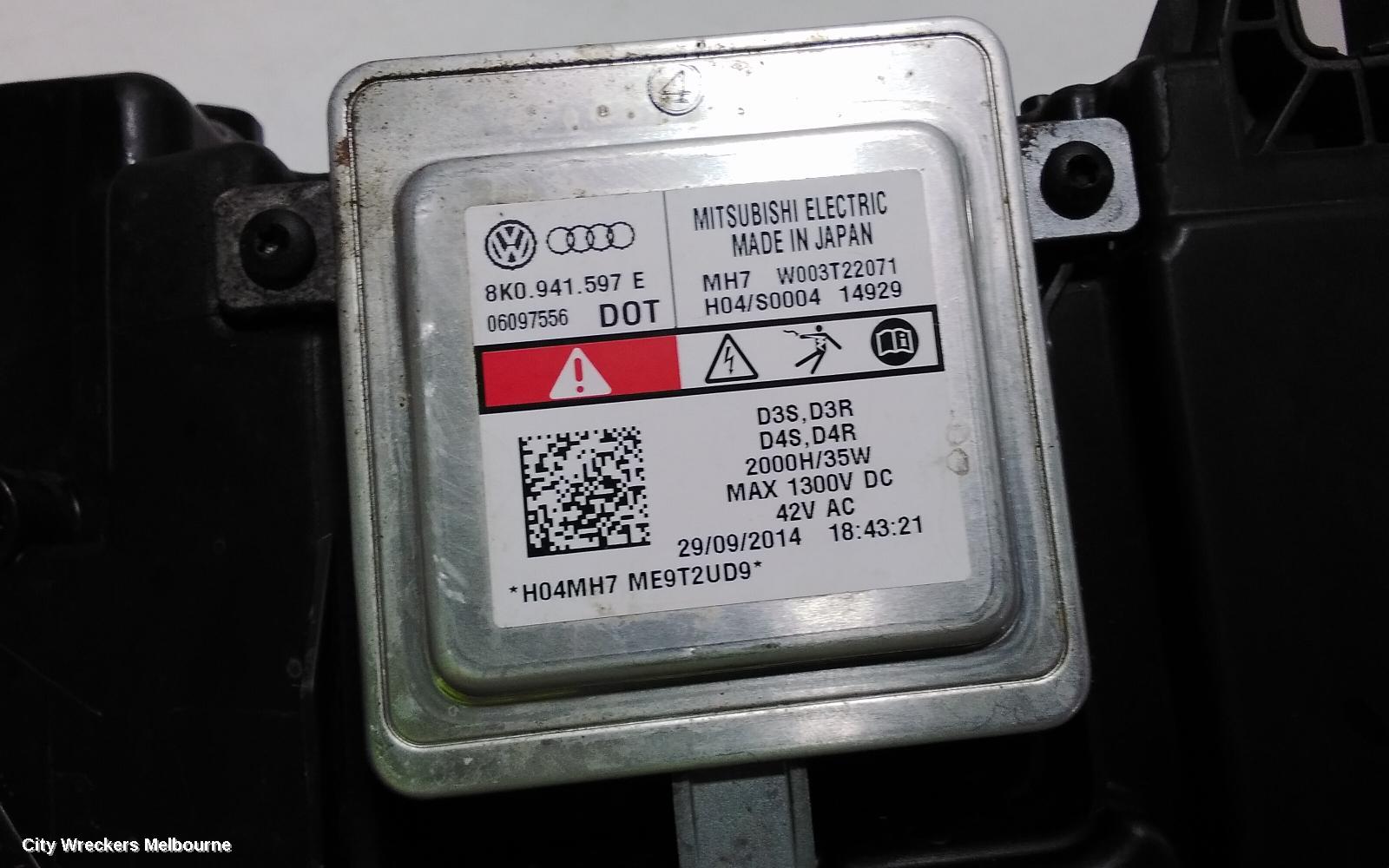 AUDI A4 LEFT HEADLAMP, B8 8K, XENON-ADAPTIVE TYPE, 02/2008 - 06/2012
