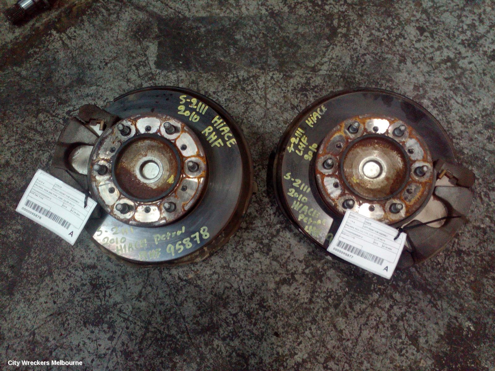 TOYOTA HIACE LEFT FRONT HUB ASSEMBLY, TRH/KDH, NON ABS TYPE, 2WD, 03/2005 - 04/2019