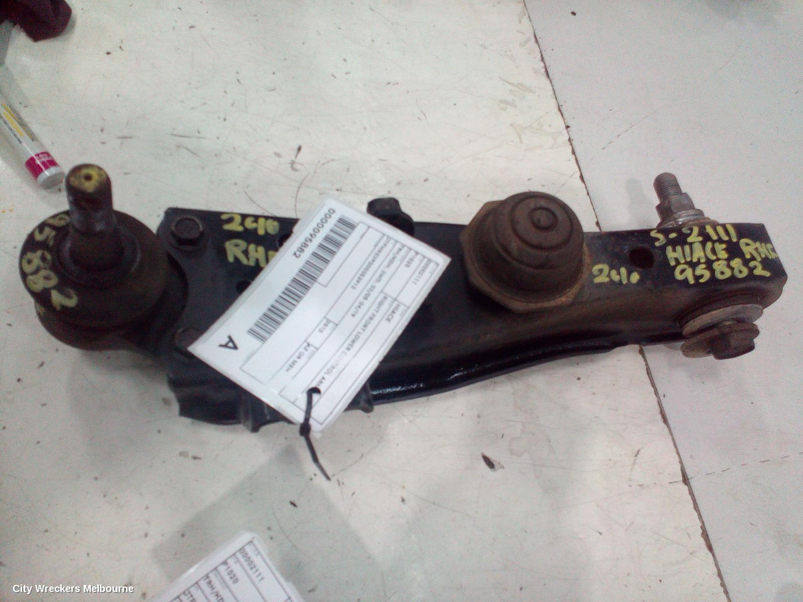 TOYOTA HIACE RIGHT FRONT LOWER CONTROL ARM, TRH/KDH, 2WD, 03/2005 - 04/2019