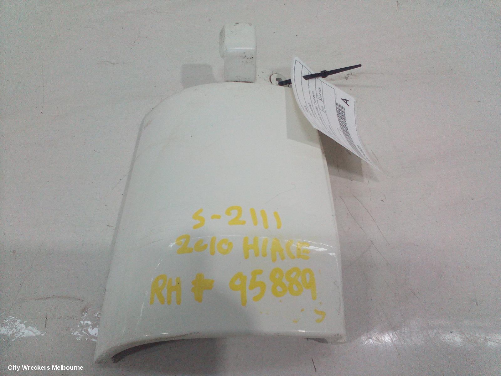 TOYOTA HIACE REAR BUMPER, TRH/KDH, FILLER PANEL (RH SIDE), 03/2005 - 04/2019