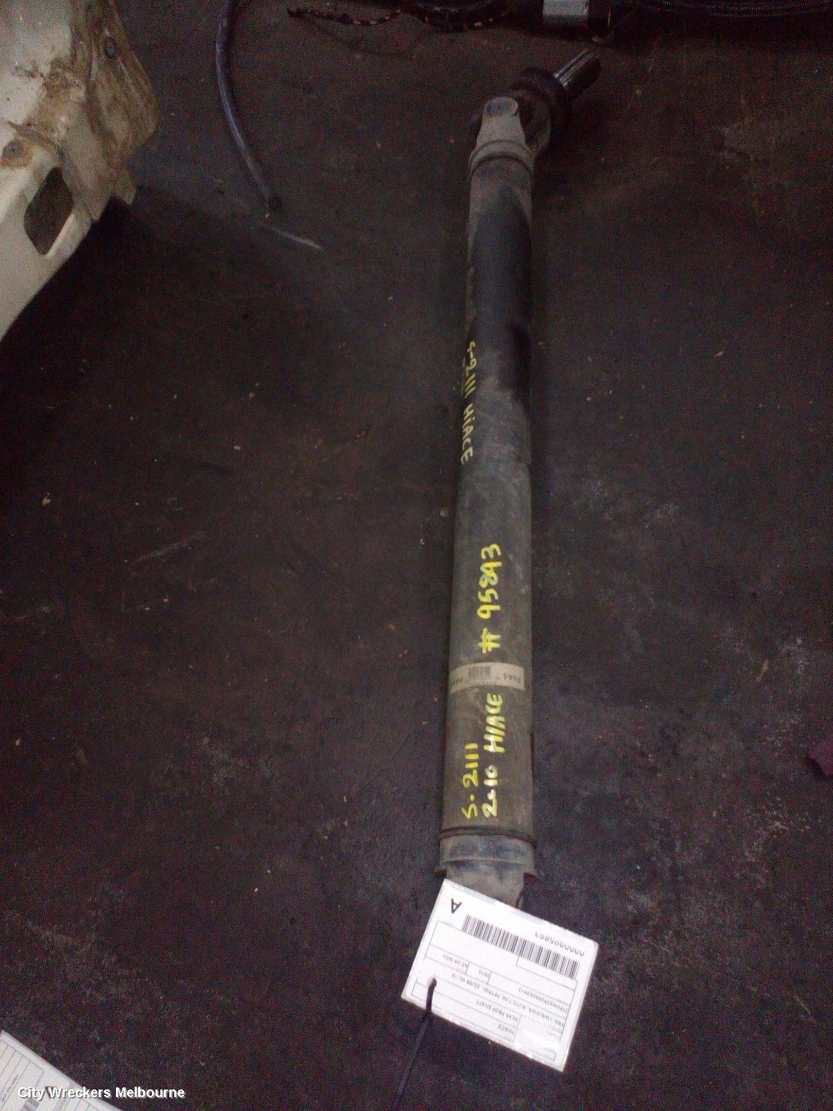 TOYOTA HIACE REAR DRIVE SHAFT, TRH, LWB/SWB, AUTO T/M, PETROL, 03/2005 - 02/2015