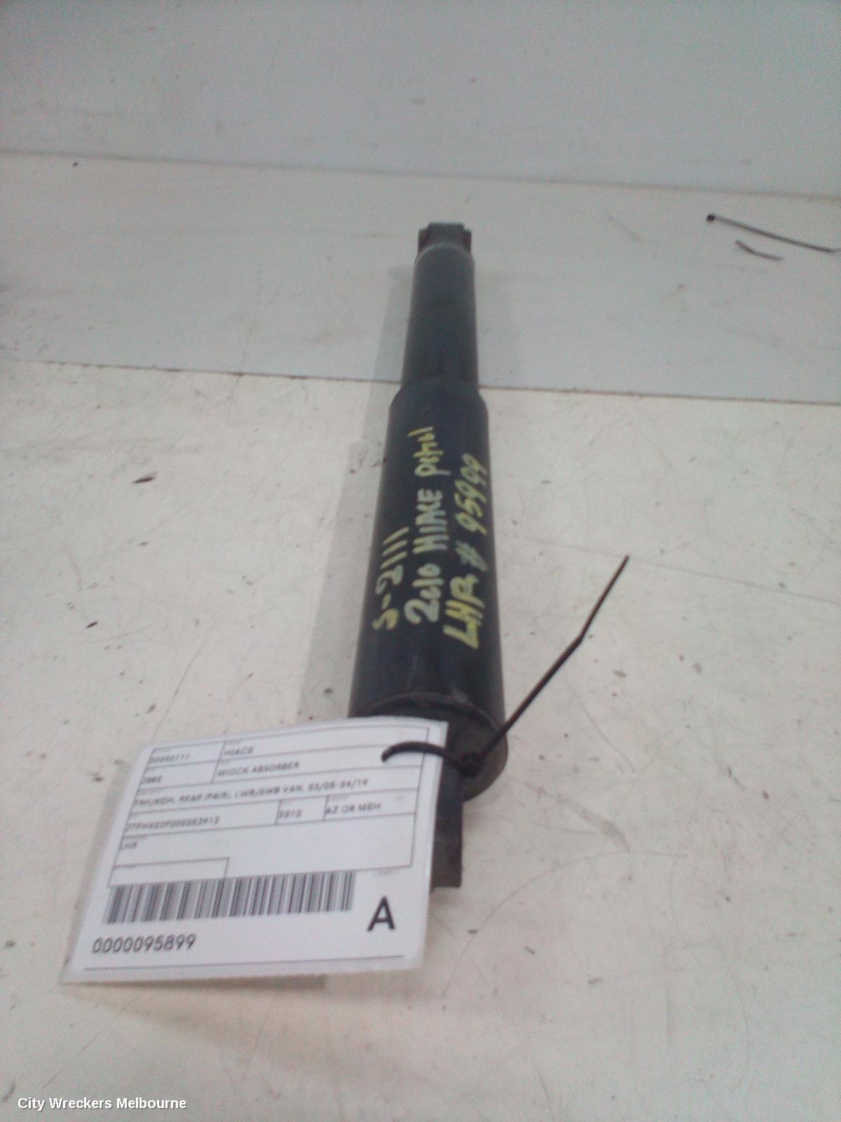 TOYOTA HIACE SHOCK ABSORBER, TRH/KDH, REAR (PAIR), LWB/SWB VAN, 03/2005 - 04/2019