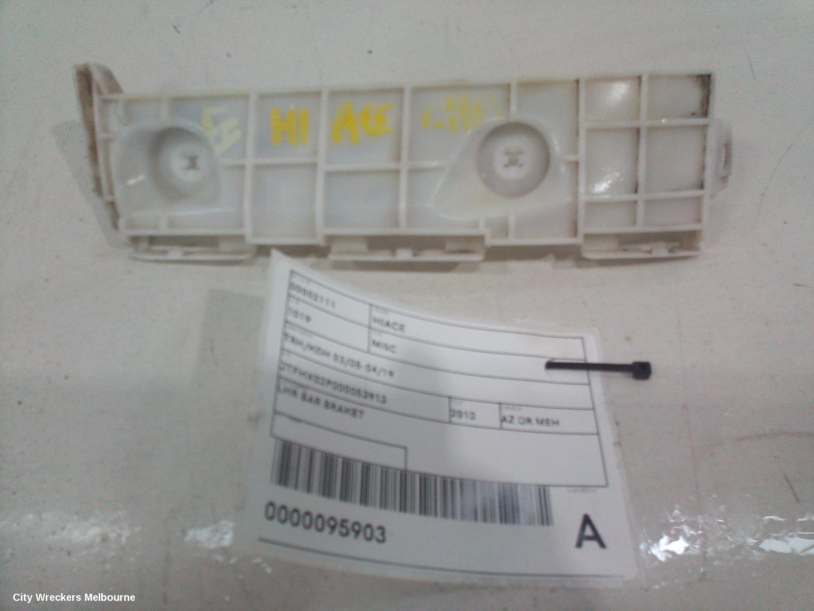 TOYOTA HIACE, TRH/KDH 03/2005 - 04/2019, LHR BAR BRAKET: 95903