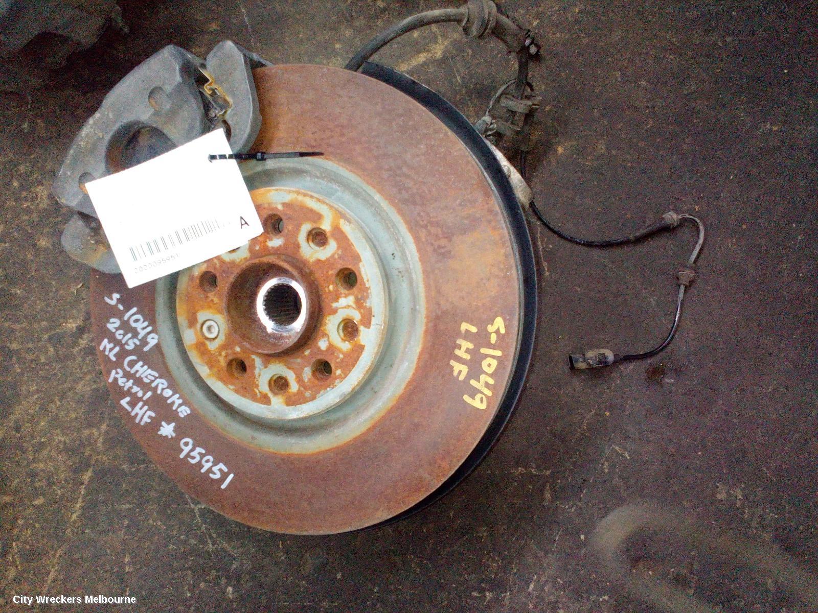 JEEP CHEROKEE LEFT FRONT HUB ASSEMBLY, KL, STANDARD TYPE, 2WD, 02/2014 - 03/2018