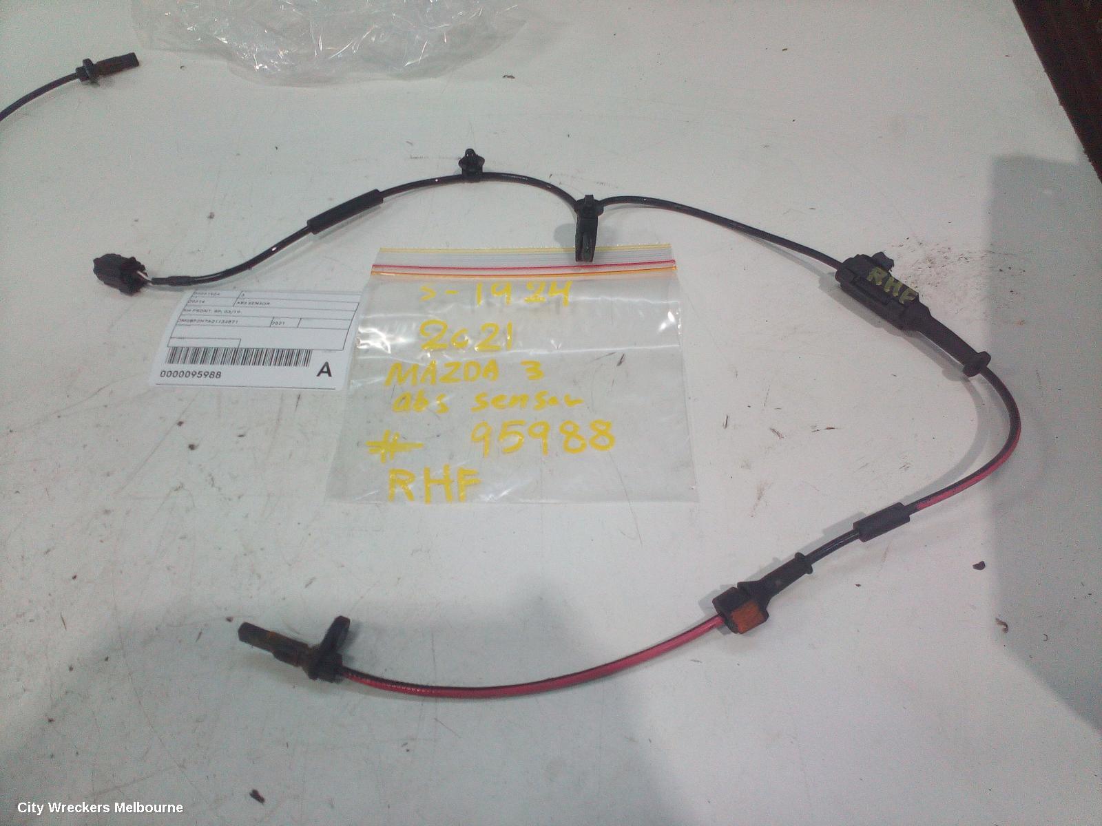 MAZDA 3 ABS SENSOR, RH FRONT, BP, 03/2019 ONWARDS