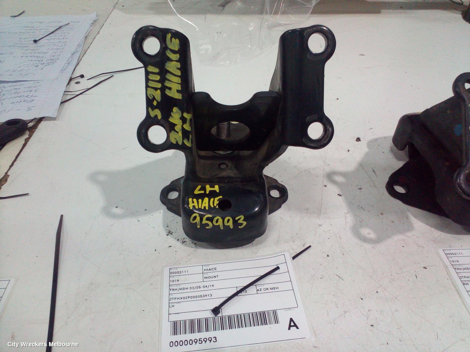 TOYOTA HIACE MOUNT, TRH/KDH 03/2005 - 04/2019