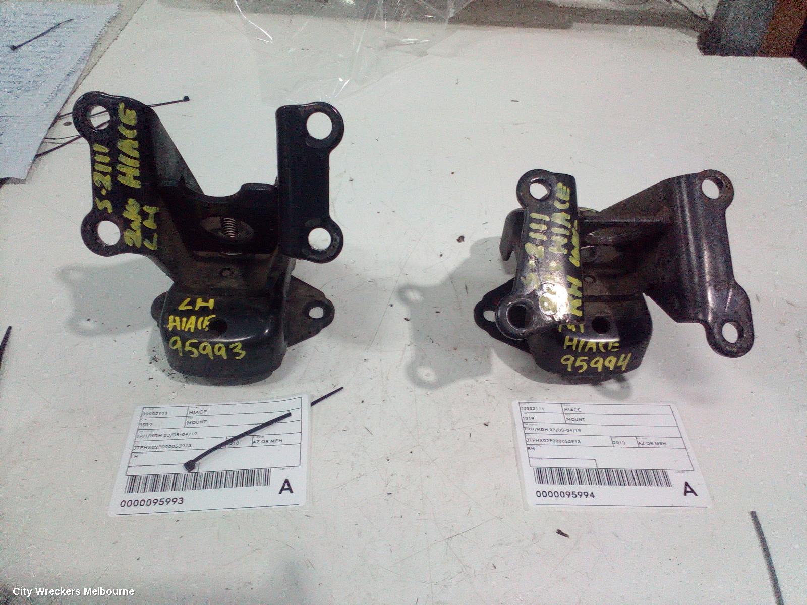 TOYOTA HIACE MOUNT, TRH/KDH 03/2005 - 04/2019