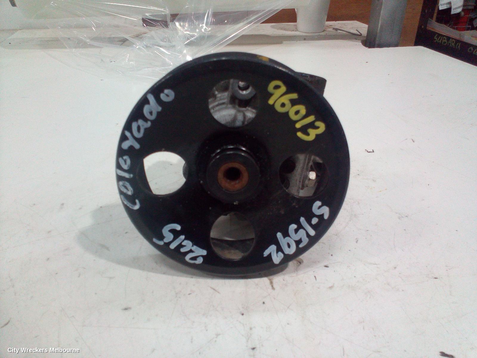 HOLDEN COLORADO STEERING PUMP, DIESEL, 2.5/2.8, RG, 01/2012 - 06/2016