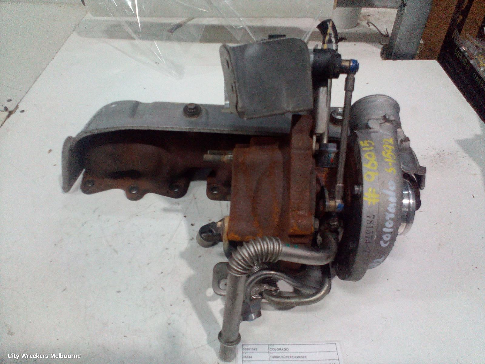 HOLDEN COLORADO TURBO SUPERCHARGER, RG, 2.8, DIESEL, LWN (BLACK CAP MOTOR), 10/2013 - 12/2020