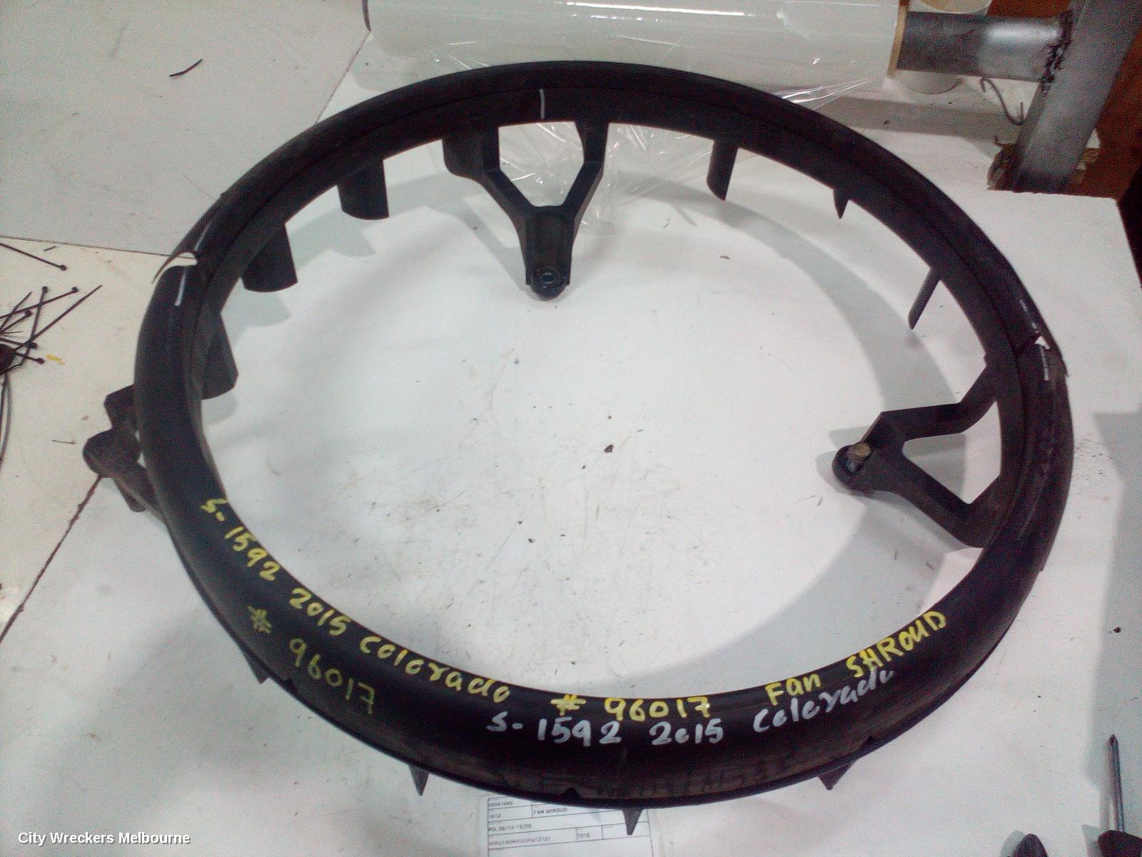 HOLDEN COLORADO FAN SHROUD, RG, ENGINE FAN SHROUD RING (ENGINE MOUNTED), DIESEL, 2.5/2.8, 06/2012 - 12/2020