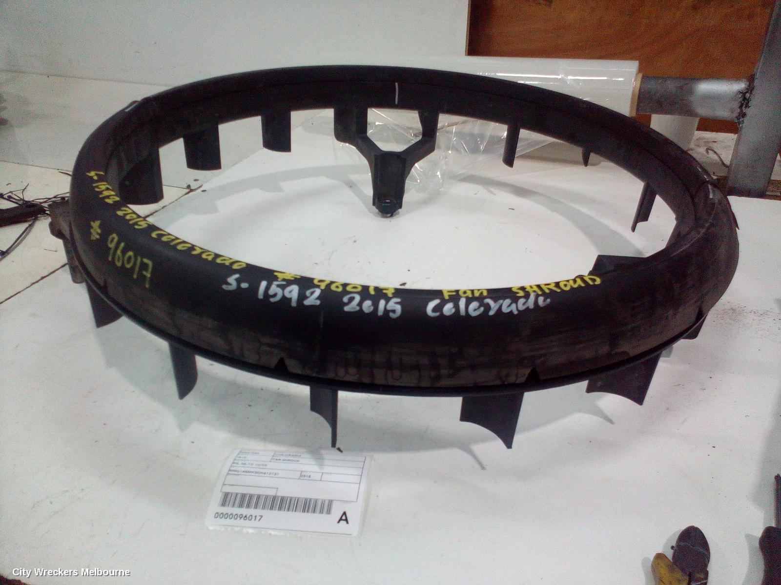 HOLDEN COLORADO FAN SHROUD, RG, ENGINE FAN SHROUD RING (ENGINE MOUNTED), DIESEL, 2.5/2.8, 06/2012 - 12/2020