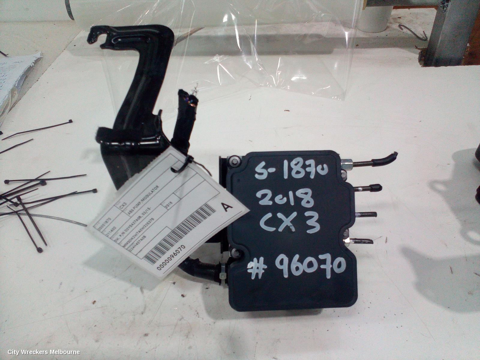 MAZDA CX3 ABS PUMP/MODULATOR, DK, P/N D2Y5437A0B, 03/2015 ONWARDS