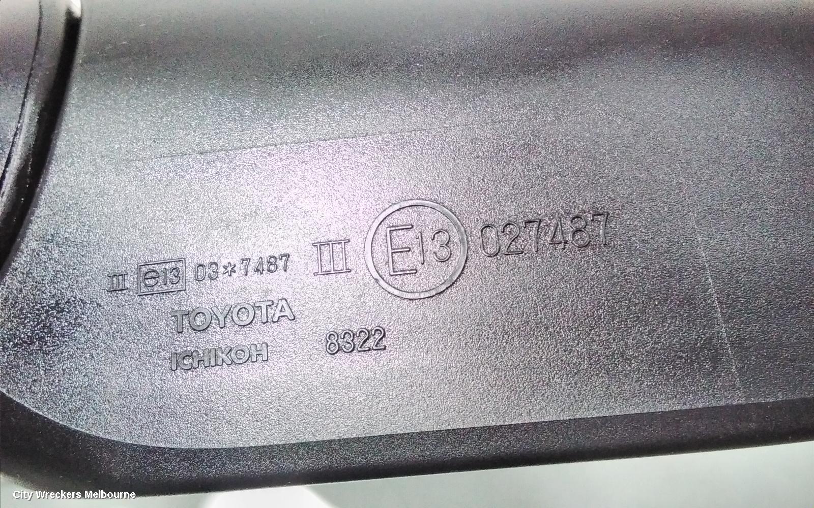 TOYOTA YARIS LEFT DOOR MIRROR, NCP13#, HATCH, HEATED TYPE, 01/2017 - 12/2019