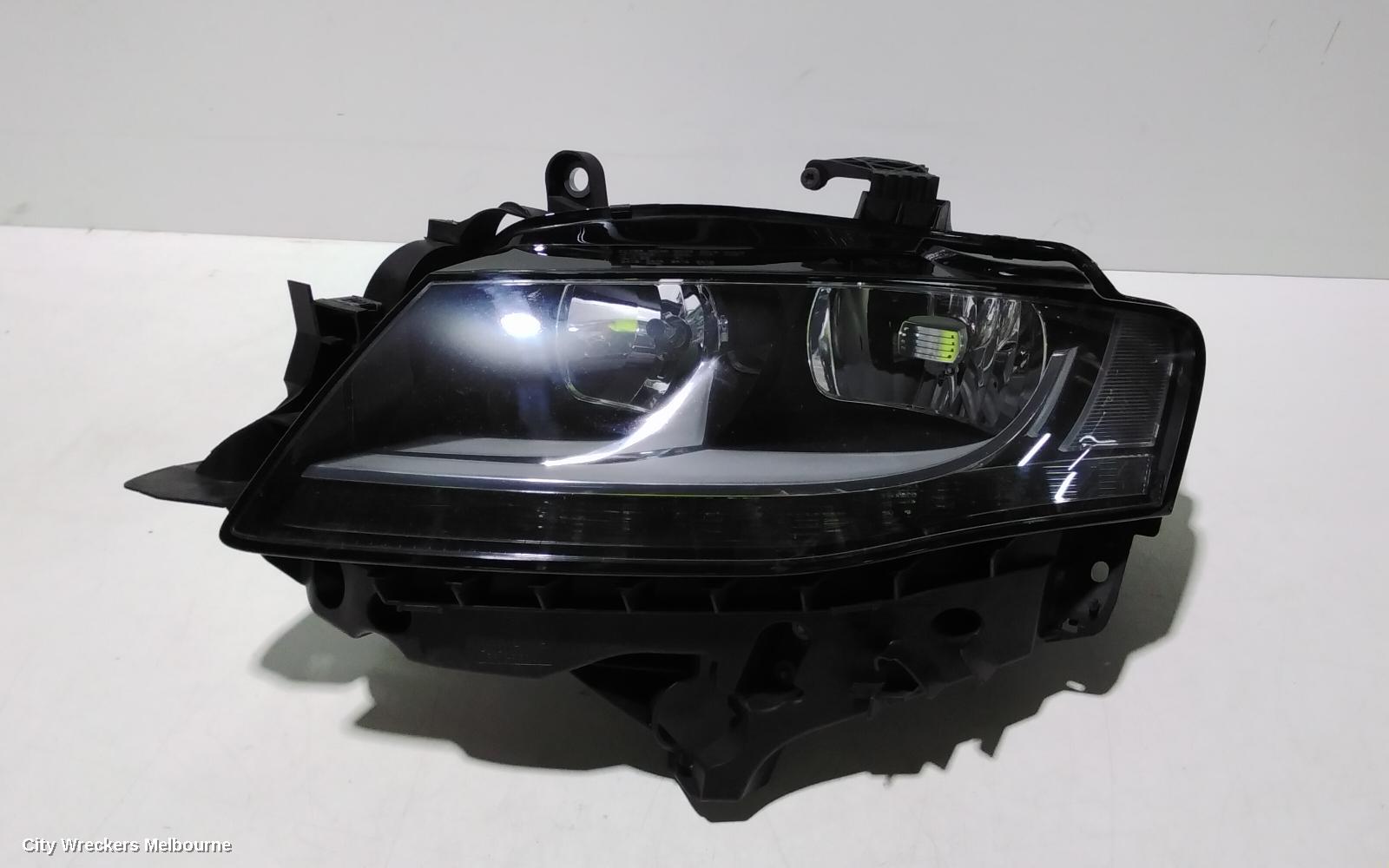 AUDI A4 LEFT HEADLAMP, B8 8K, HALOGEN TYPE, 02/2008 - 06/2012