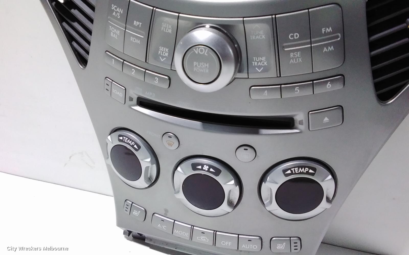 SUBARU TRIBECA RADIO/CD/DVD/SAT/TV, HEAD UNIT ONLY, 6 DISC CD STACKER, B9, 10/2006 - 01/2014