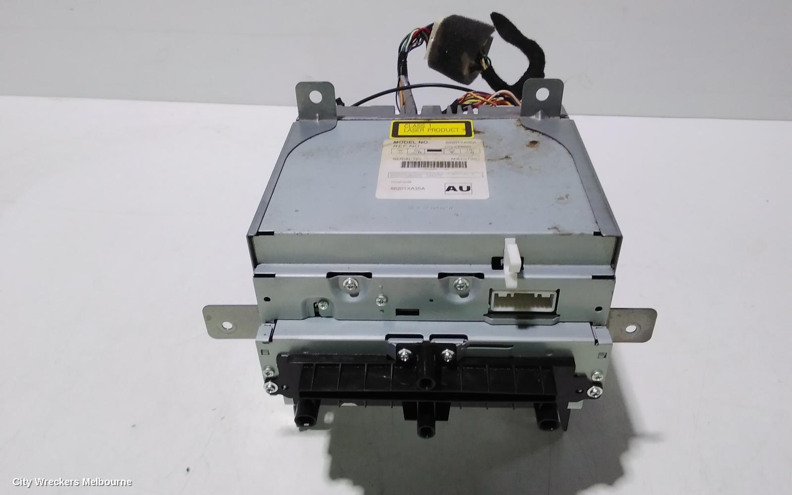 SUBARU TRIBECA RADIO/CD/DVD/SAT/TV, HEAD UNIT ONLY, 6 DISC CD STACKER, B9, 10/2006 - 01/2014