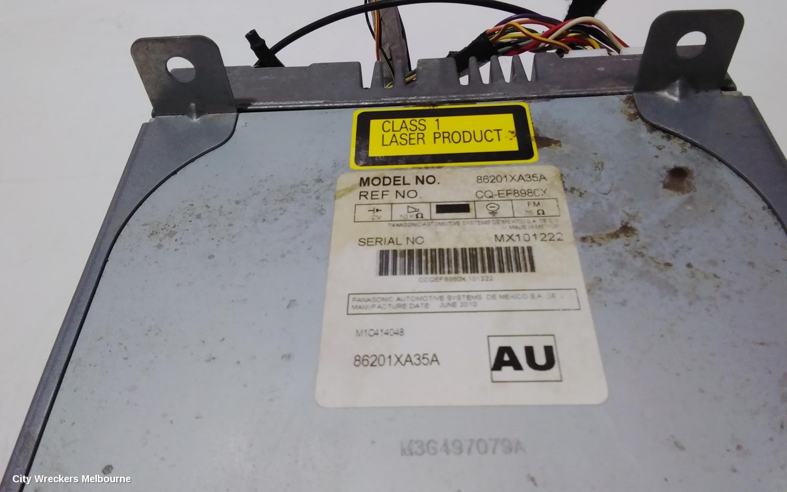 SUBARU TRIBECA RADIO/CD/DVD/SAT/TV, HEAD UNIT ONLY, 6 DISC CD STACKER, B9, 10/2006 - 01/2014