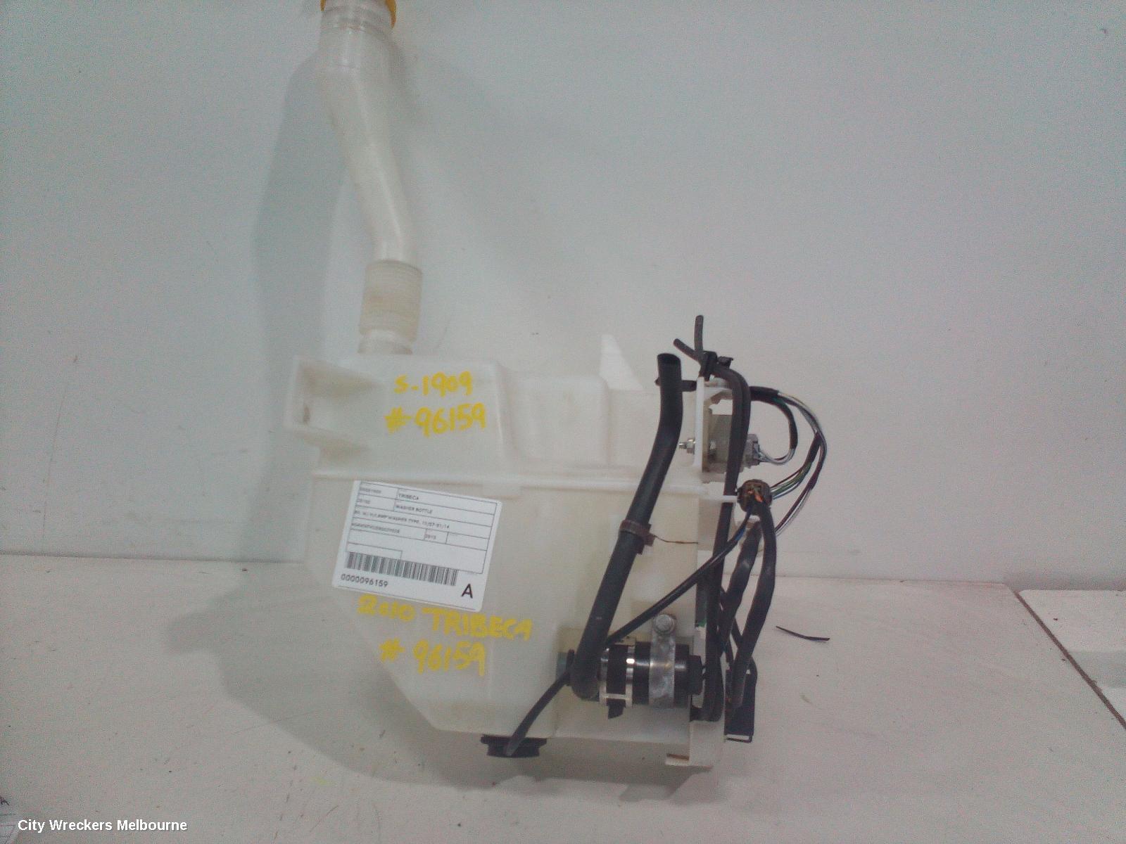 SUBARU TRIBECA WASHER BOTTLE, B9, W/ H/LAMP WASHER TYPE, 12/2007 - 01/2014