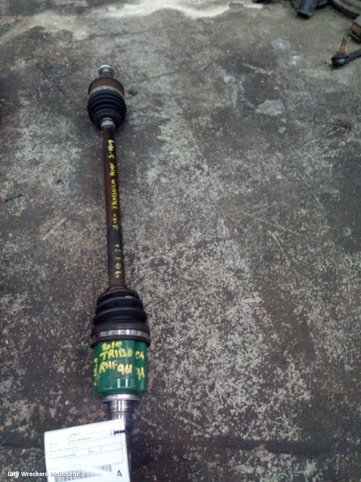 SUBARU TRIBECA RIGHT DRIVESHAFT, FRONT, B9, 10/2006 - 01/2014
