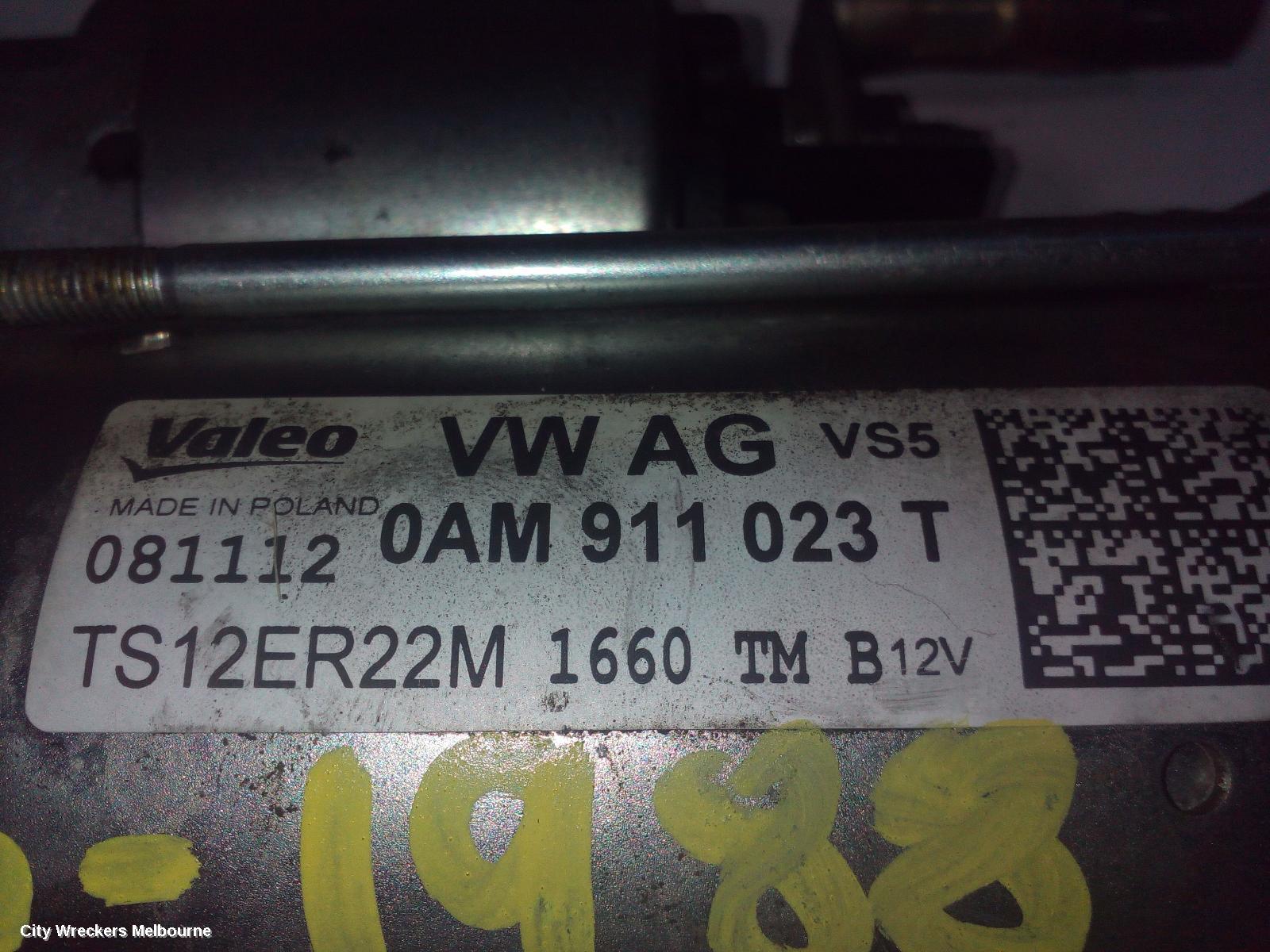 VOLKSWAGEN JETTA STARTER, PETROL, 1.4, CAVD/CTHD CODE, AUTO T/M, VALEO, 1B, 02/2011 - 12/2017