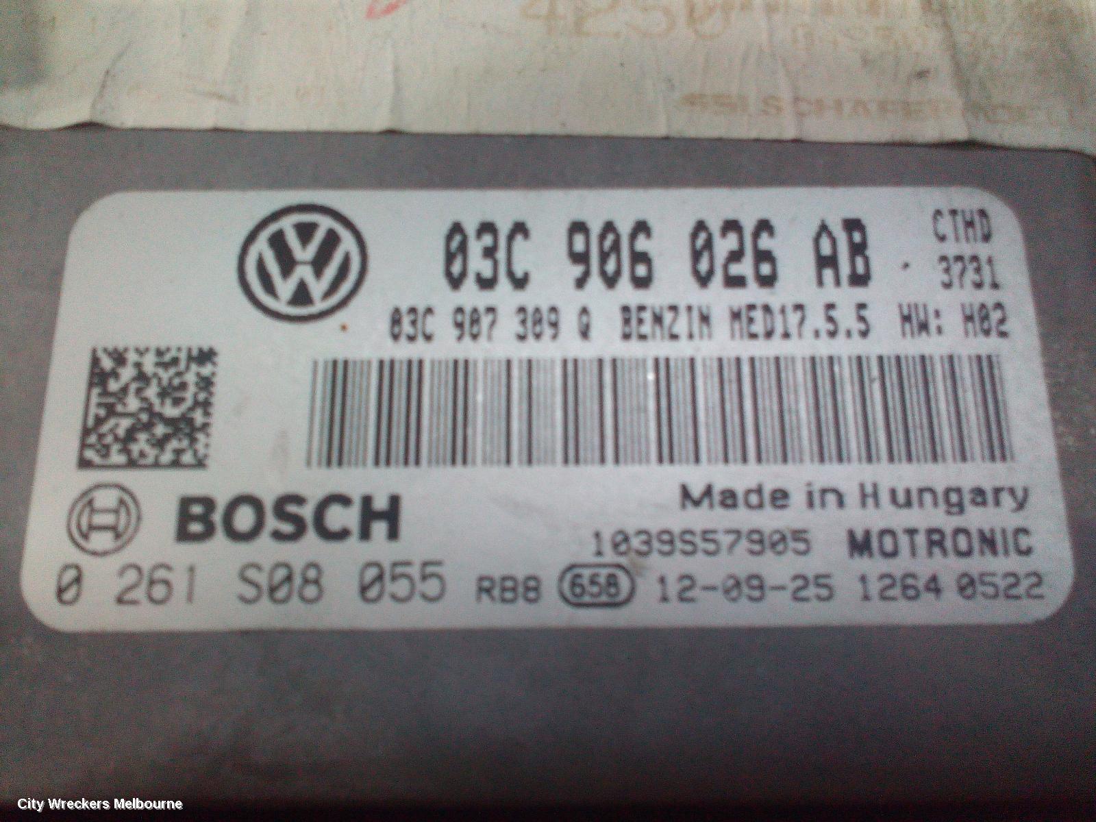 VOLKSWAGEN JETTA ECU, ENGINE ECU, PETROL, 1.4, CTHD CODE, TURBO/SCHARGED, ECU ONLY, 1B, 02/2011 - 12/2017