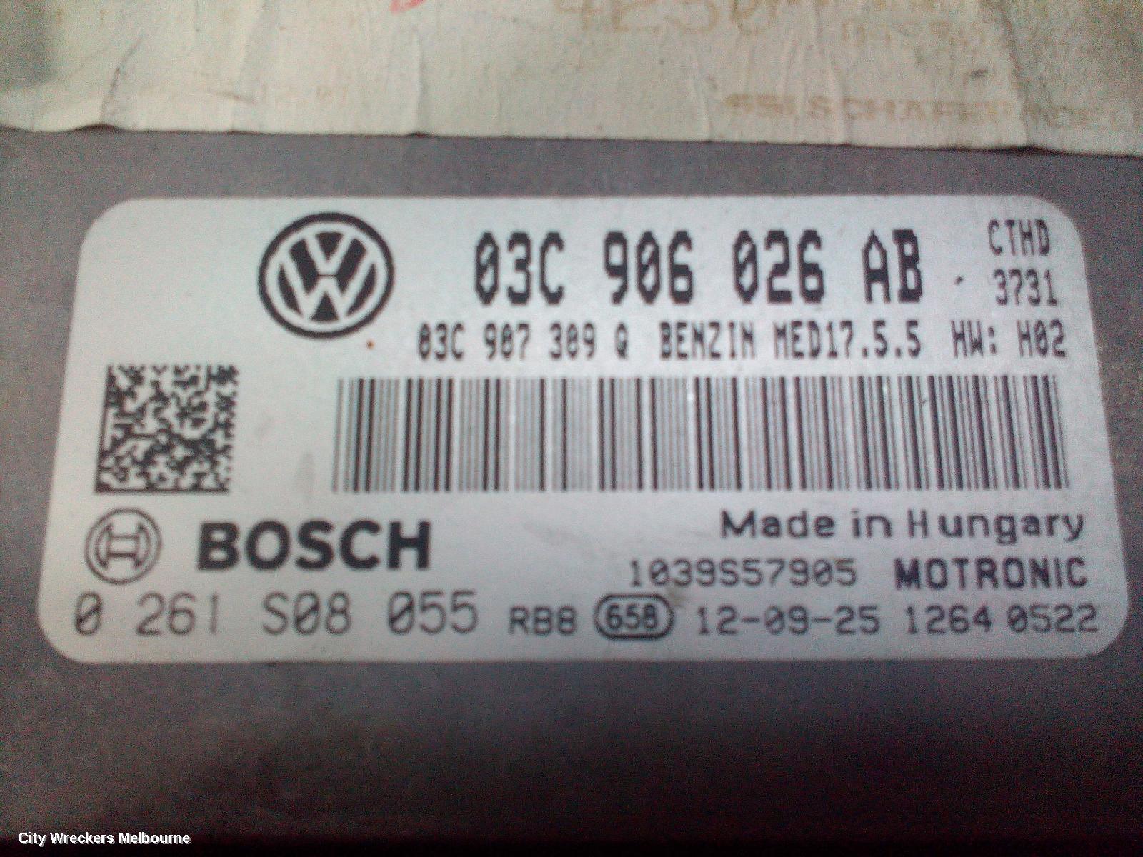 VOLKSWAGEN JETTA ECU, ENGINE ECU, PETROL, 1.4, CTHD CODE, TURBO/SCHARGED, ECU ONLY, 1B, 02/2011 - 12/2017
