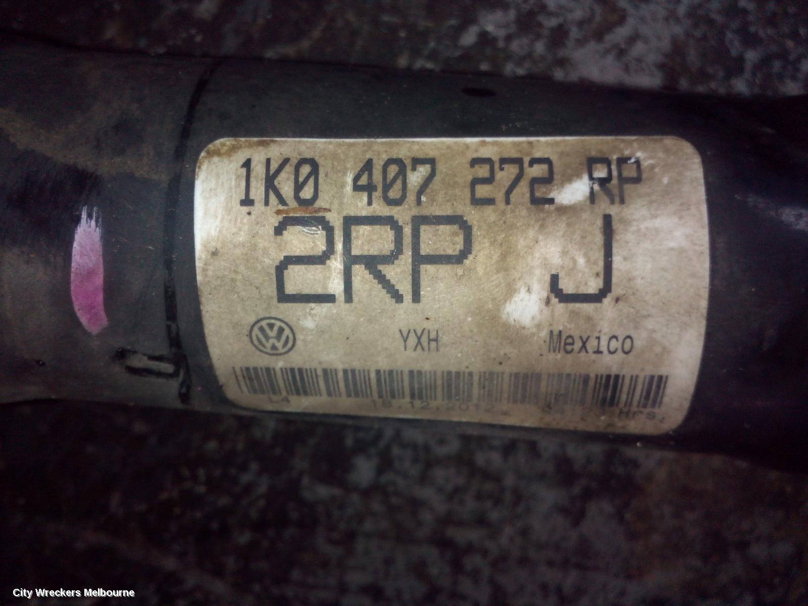 VOLKSWAGEN JETTA RIGHT DRIVESHAFT, AUTO T/M, PETROL, 1.4, 1B, 02/2011 - 12/2017