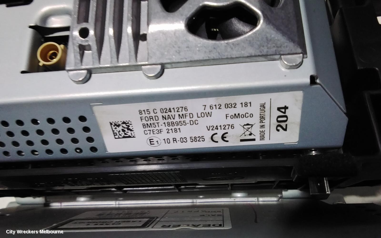 FORD FOCUS RADIO/CD/DVD/SAT/TV, DISPLAY UNIT, 5IN, W/ SAT NAV TYPE, LW, 10/2011 - 08/2015