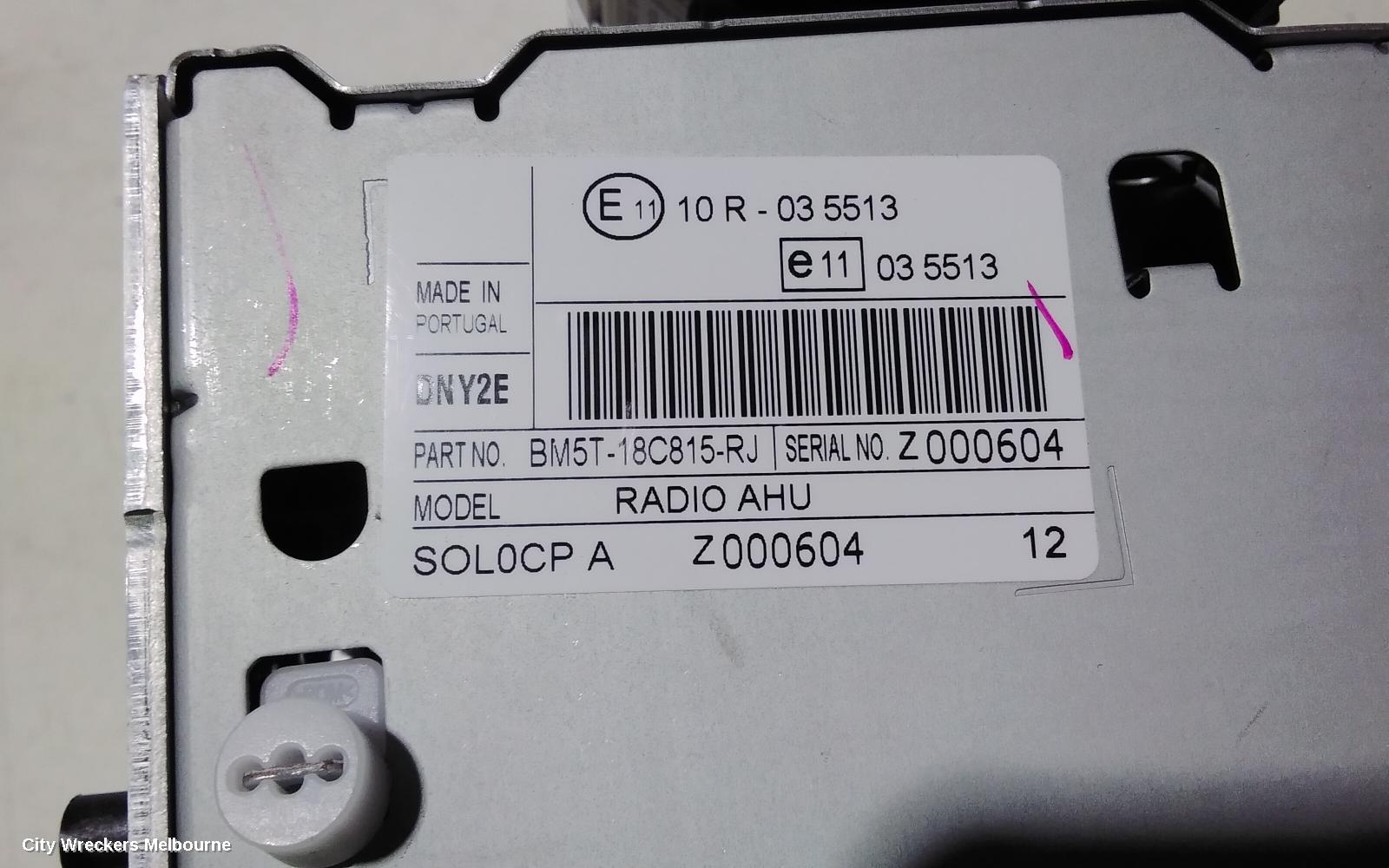 FORD FOCUS RADIO/CD/DVD/SAT/TV, DISPLAY UNIT, 5IN, W/ SAT NAV TYPE, LW, 10/2011 - 08/2015