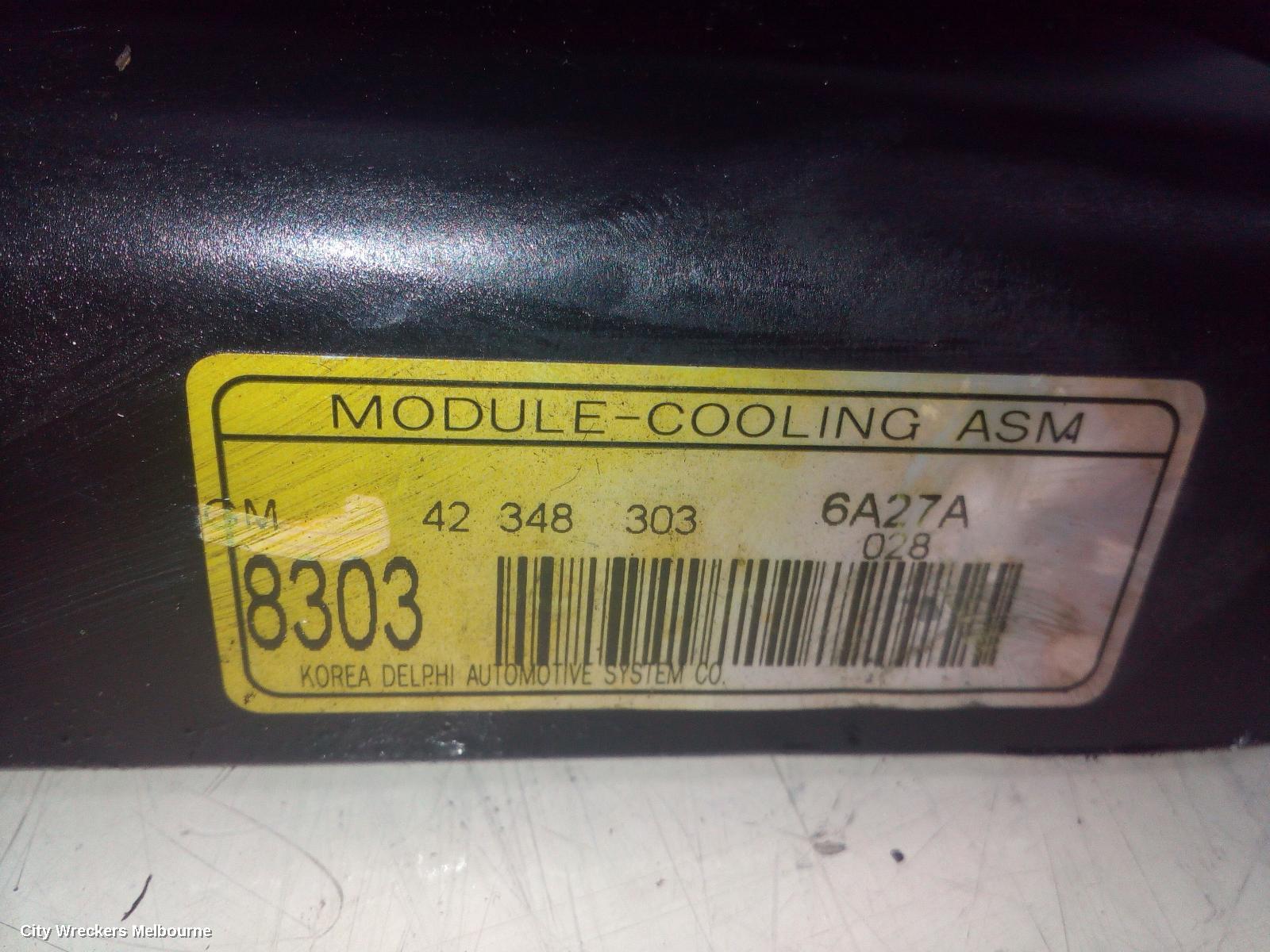 HOLDEN CAPTIVA FAN, DUAL FAN ASSY, 2.2, DIESEL, CG, 10/2015 - 06/2018