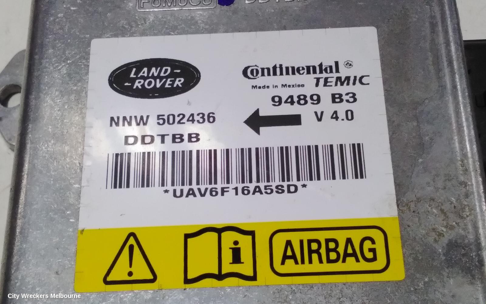 LAND ROVER RANGEROVER SPORT AIRBAG MODULE/SENSOR, MODULE, L320, 08/2005 - 06/2009