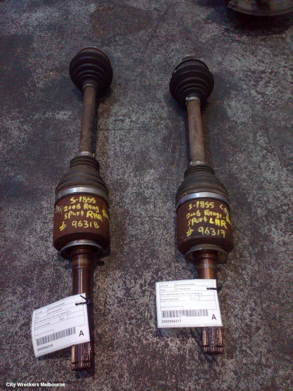 LAND ROVER RANGEROVER SPORT RIGHT DRIVESHAFT, REAR, NON DIFF LOCK TYPE, L320, 08/2005 - 05/2013