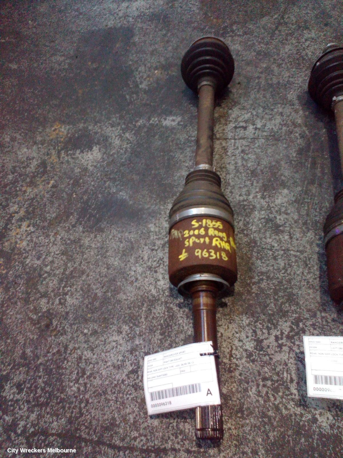 LAND ROVER RANGEROVER SPORT RIGHT DRIVESHAFT, REAR, NON DIFF LOCK TYPE, L320, 08/2005 - 05/2013