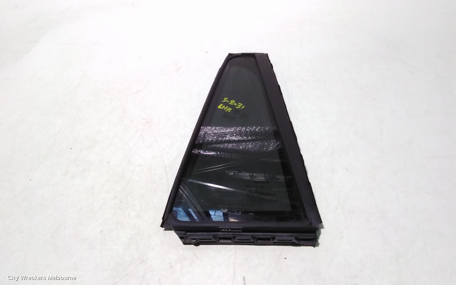 TOYOTA KLUGER LEFT REAR 1/4 DOOR GLASS, XU70 SERIES, 03/2021 ONWARDS