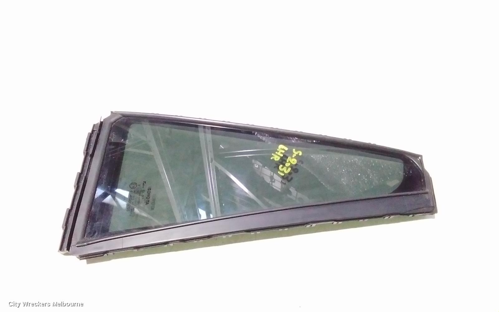 TOYOTA KLUGER LEFT REAR 1/4 DOOR GLASS, XU70 SERIES, 03/2021 ONWARDS