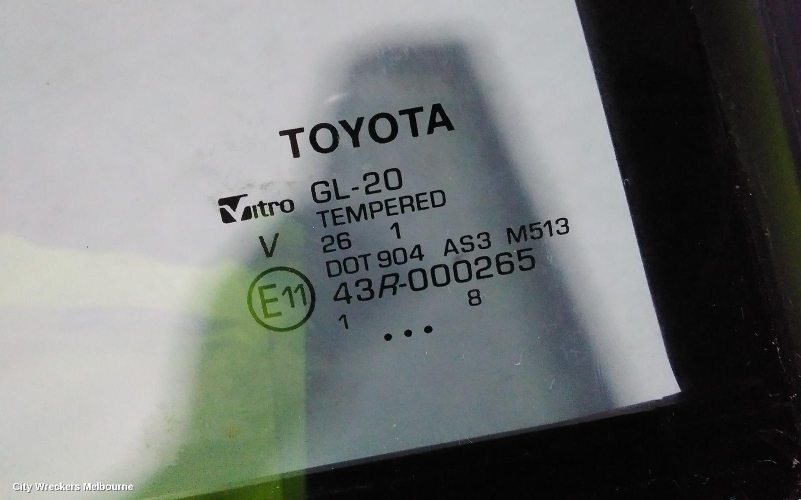 TOYOTA KLUGER LEFT REAR 1/4 DOOR GLASS, XU70 SERIES, 03/2021 ONWARDS