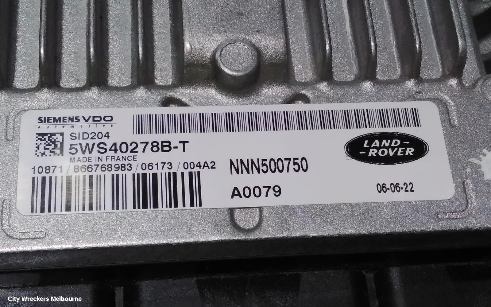 LAND ROVER RANGEROVER SPORT ECU, ENGINE ECU, 2.7, DIESEL, TURBO, ECU ONLY, L320, 08/2005 - 09/2009