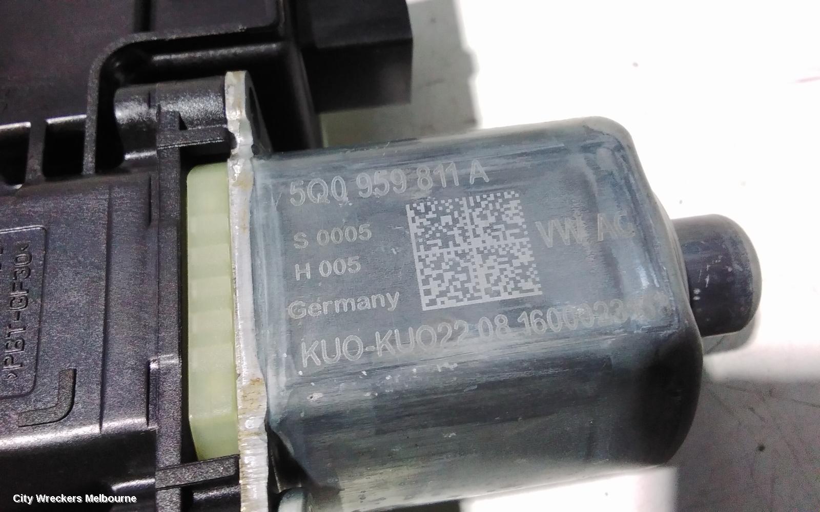VOLKSWAGEN TIGUAN LEFT REAR WND REG/MOTOR, DOOR REG ASSY (REG AND MOTOR), 5NA, 06/2016 ONWARDS