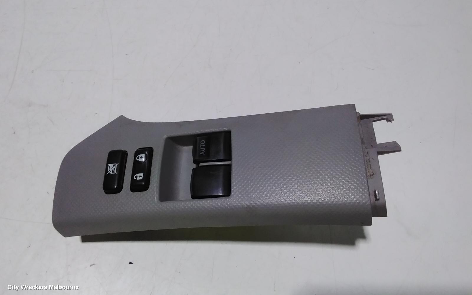TOYOTA YARIS PWR DR WIND SWITCH, RH FRONT (MASTER SWITCH), 2 SWITCH TYPE, 3DR HATCH, NCP9#, 10/2005 - 07/2011