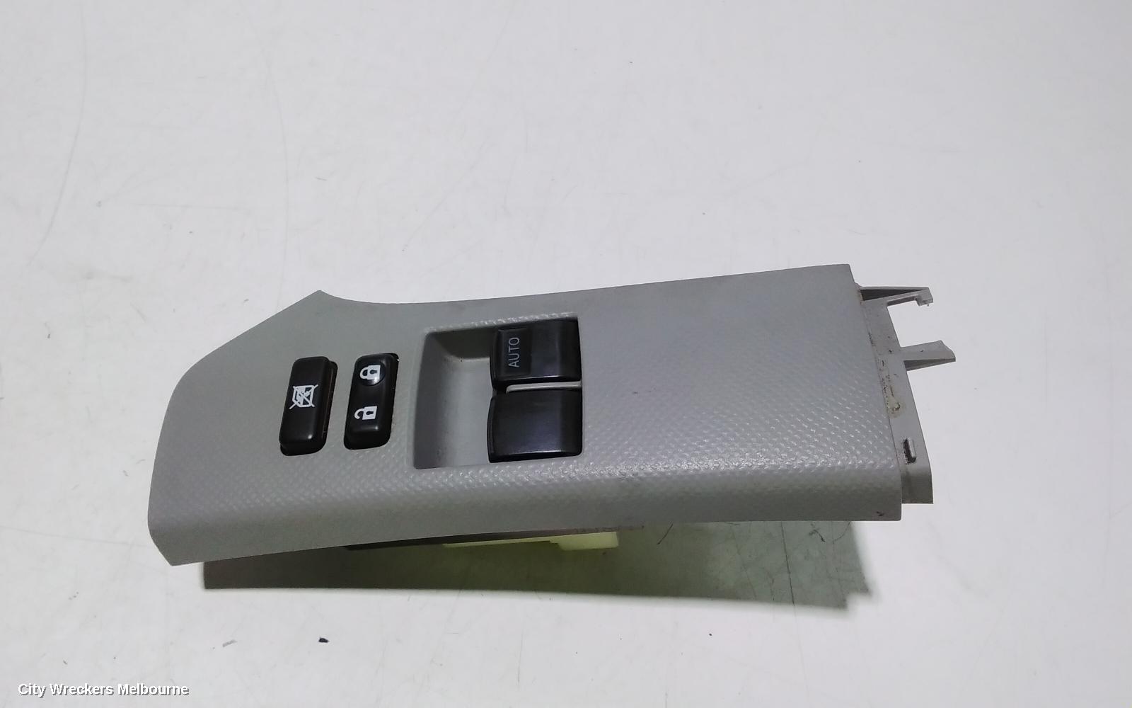 TOYOTA YARIS PWR DR WIND SWITCH, RH FRONT (MASTER SWITCH), 2 SWITCH TYPE, 3DR HATCH, NCP9#, 10/2005 - 07/2011