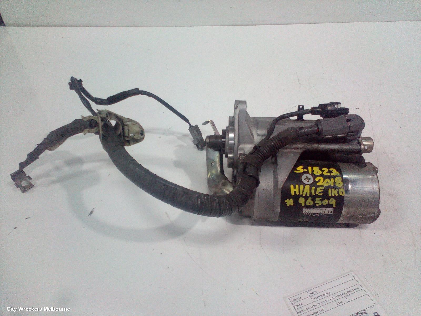 TOYOTA HIACE STARTER, DIESEL, 3.0, 1KD-FTV, TURBO, AUTO T/M TYPE, KDH, 09/2006 - 04/2019