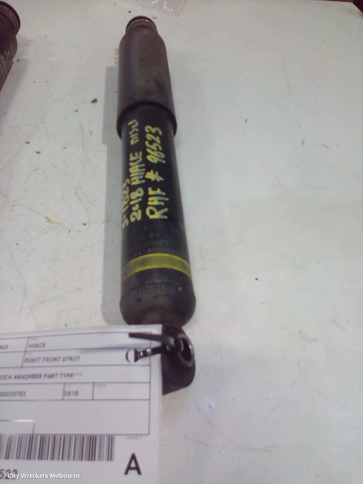 TOYOTA HIACE RIGHT FRONT STRUT, ***USE SHOCK ABSORBER PART TYPE***