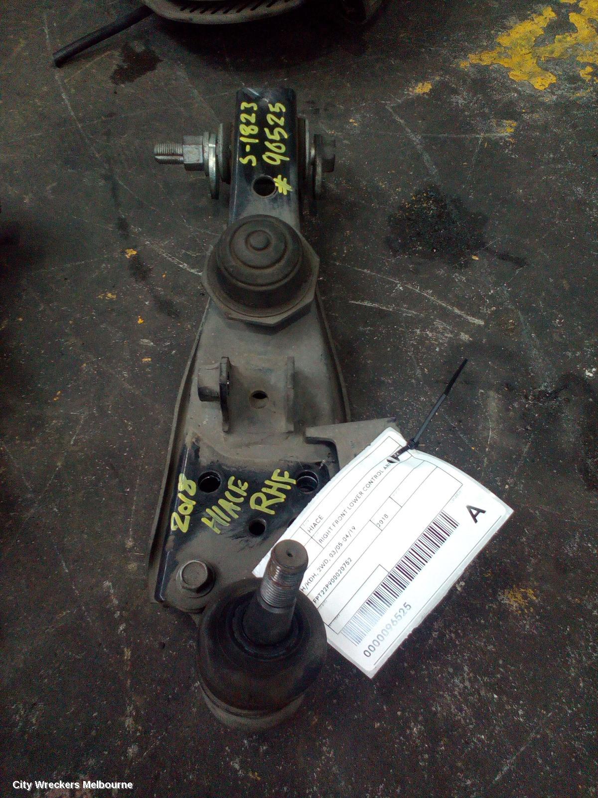 TOYOTA HIACE RIGHT FRONT LOWER CONTROL ARM, TRH/KDH, 2WD, 03/2005 - 04/2019